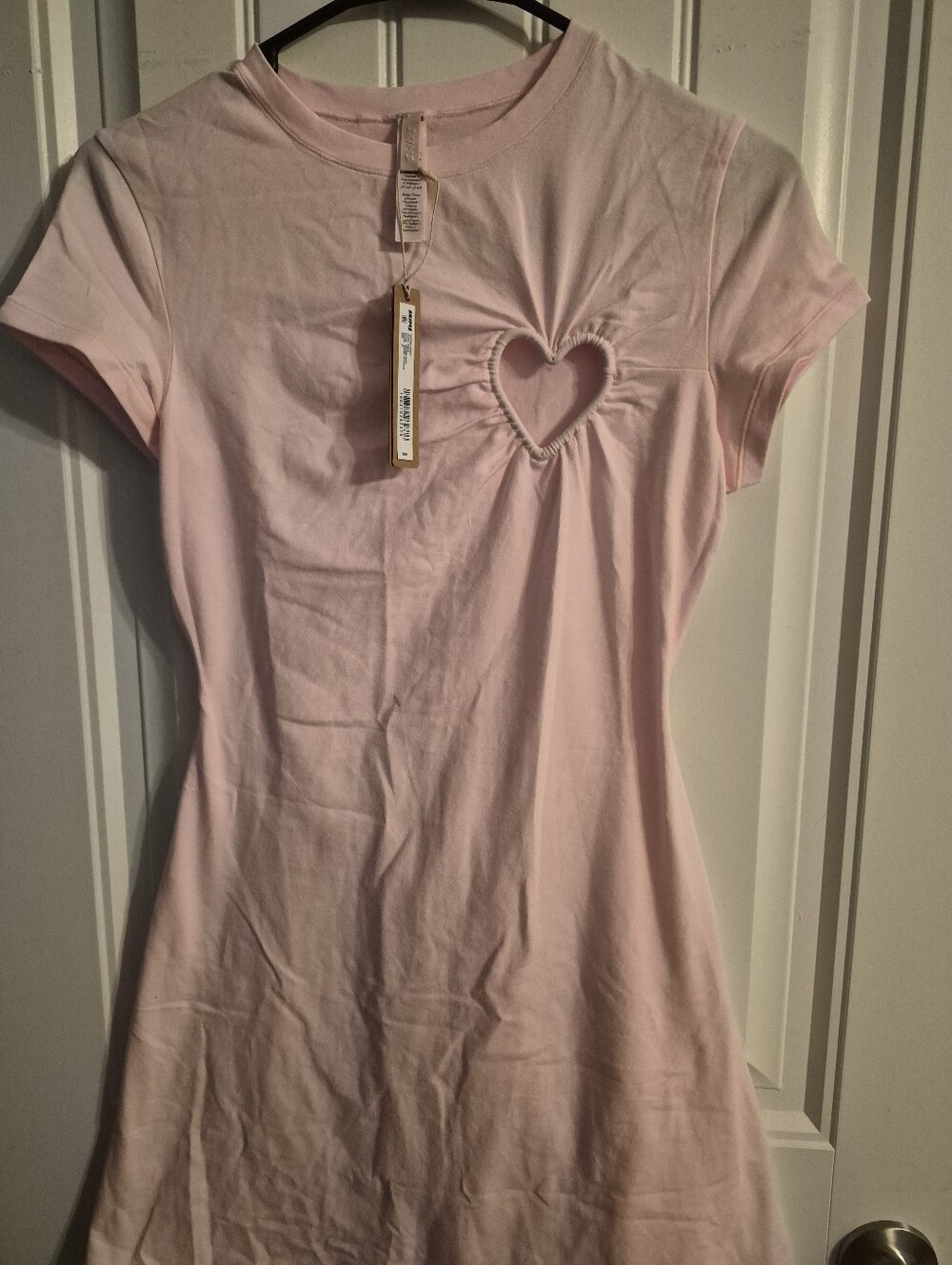 SKIMS Heart Cutout Pink Dress - Size M